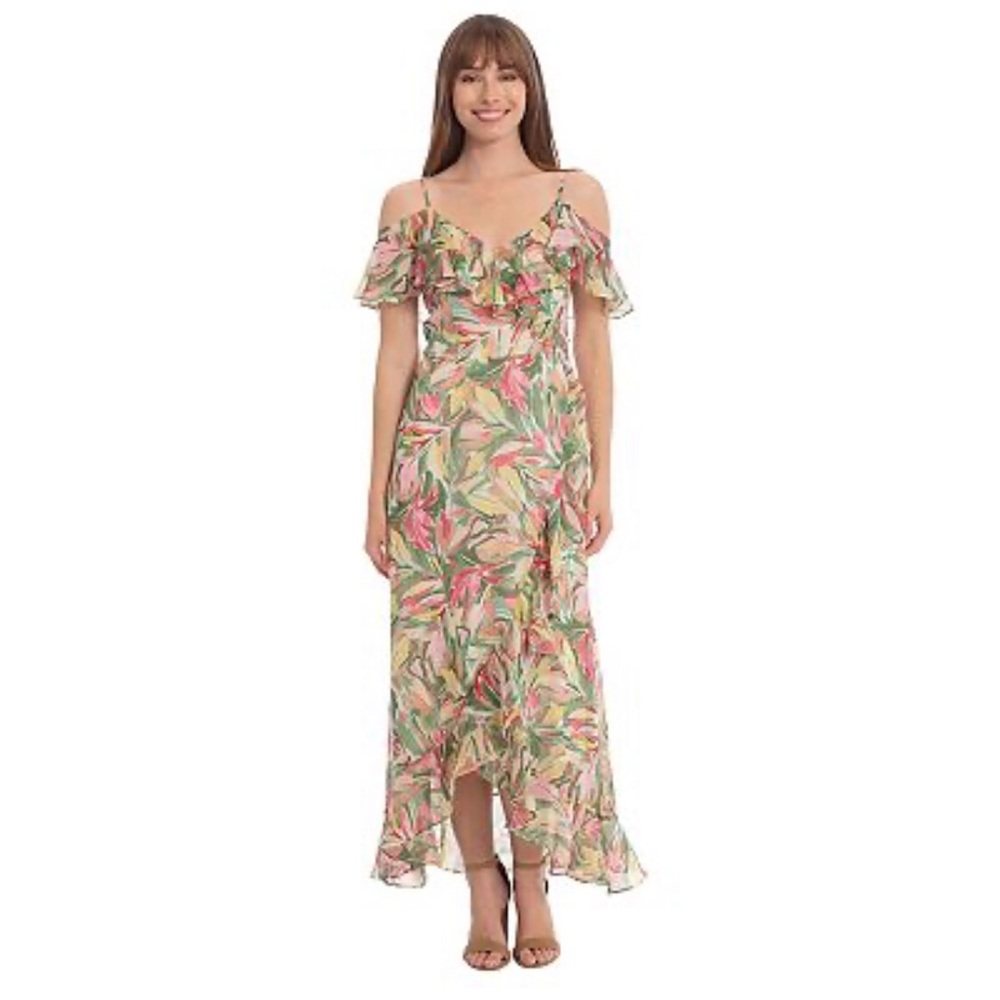 NEW London Times Kourtney Floral Maxi Dress 8